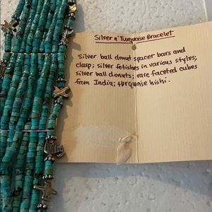 Turquoise and silver bracelet